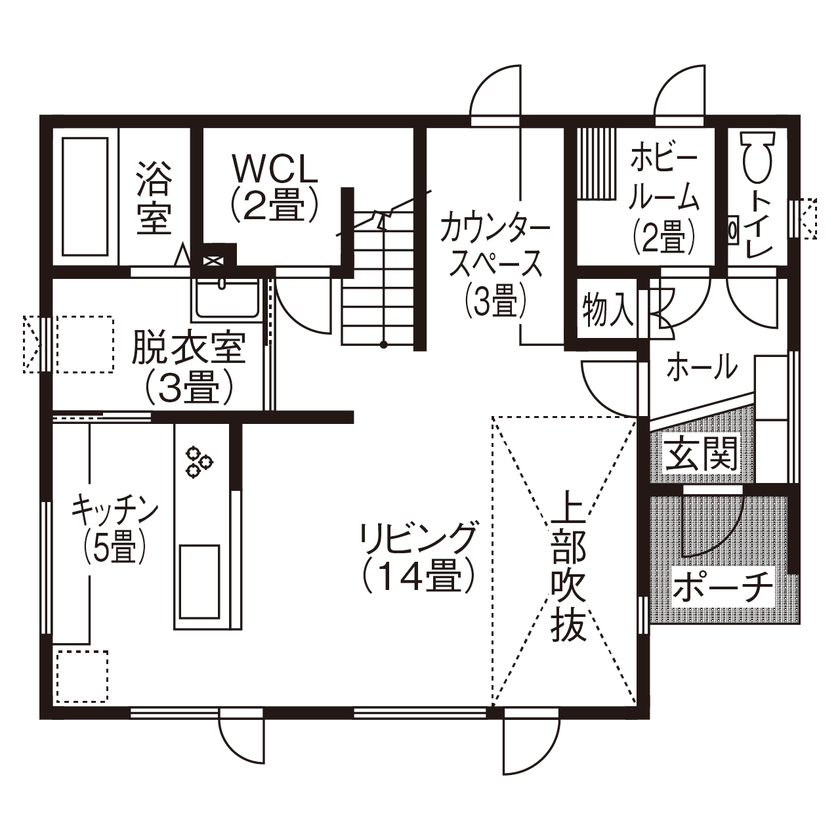 【SUUMO】 【旭川市/2000~2500万円/間取り図有】ホビールームやおしゃれなカウンタースペースがある家 - 旭栄大城建設 の建築実例 ...