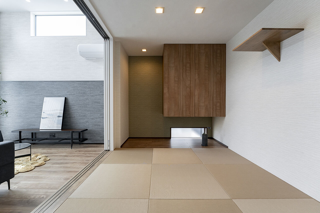 アントール 【3500万円～3999万円／ペット／ビルトインガレージ／間取図】スキップフロアとサンクンリビングが魅力の家の建築実例画像6