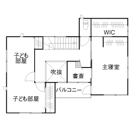 木のすまい工房 【2000万円台｜30坪｜和モダン】自然素材で創った古民家のような30坪和モダンの住まい＜間取り図有＞の間取り図（4LDK）2階
