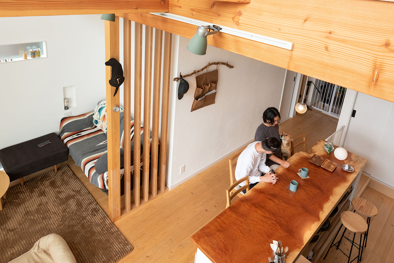 木のすまい工房 【2000万円台｜約30坪｜ビルトインガレージ】吹き抜けが心地よい、ペットと暮らすカフェ風の家＜間取図有＞の建築実例画像11