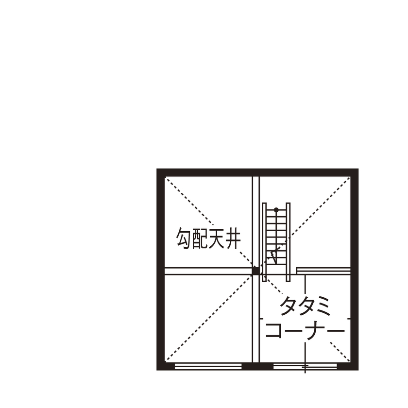 木のすまい工房 【2000万円台／2階リビング／間取図】溢れる光と開放感が嬉しい！敷地面積30.6坪に自然素材が心地いい家をの間取り図（2LDK+FCL+ロフト）ロフト