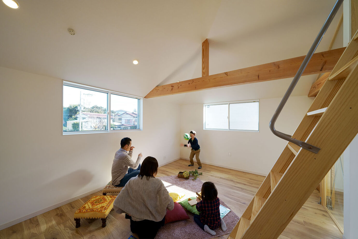 木のすまい工房 【2000万円台／狭小／ロフト／2階リビング／間取図】「22坪でも大丈夫!」。広さを感じ明るく開放的な木の家の建築実例画像8