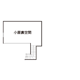 ヴィーヴル 【平屋×ドライウォール工法×5人で暮らす】輸入住宅がモチーフ、愛着が深まる自然素材の平屋の間取り図（2LDK）小屋裏