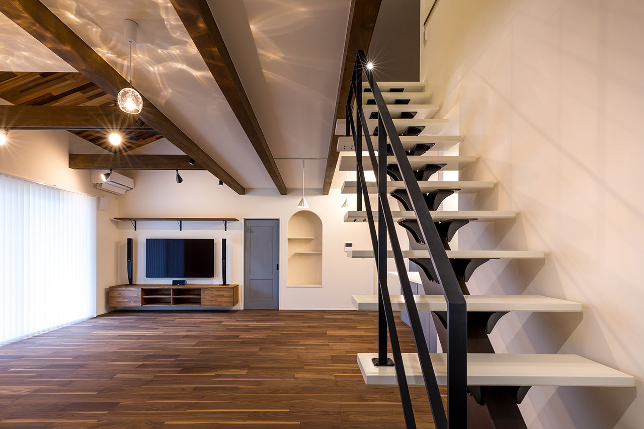 ヴィーヴル 【3000万円台×ドライウォール×3人で暮らす×間取り図】開放感とロフトが楽しいアメリカンな平屋の建築実例画像4