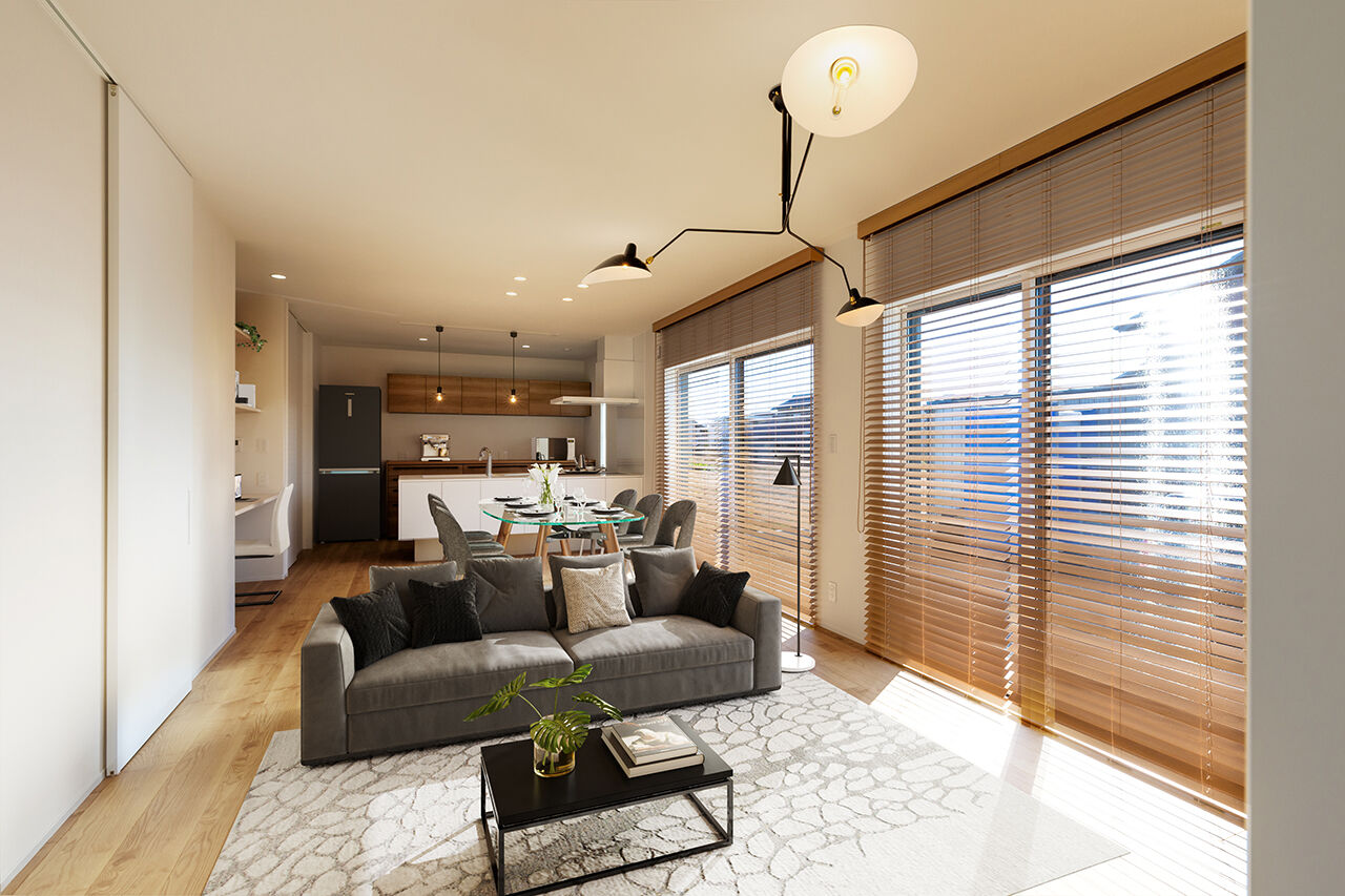 ヴィーヴル 【2500～2999万円×シンプルモダン】木を活かしたLDKは20帖。全居室に2.5帖のウォークインクローゼット付きの建築実例画像2