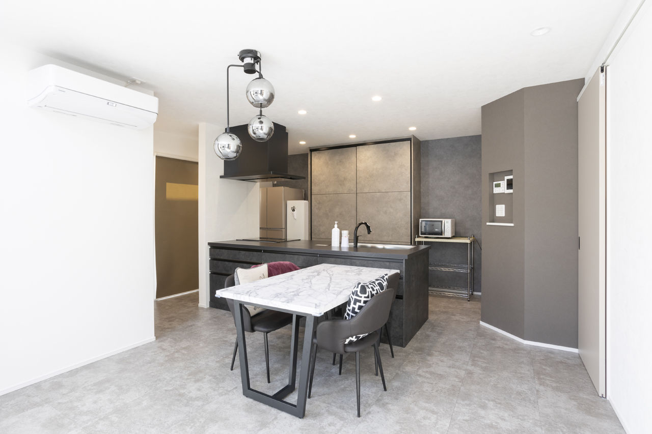 木暮らし工房サンハウス 【間取り図有／2000万円台前半／ペニンシュラキッチン／書斎】キッチンと床にこだわったおしゃれな家の建築実例画像2