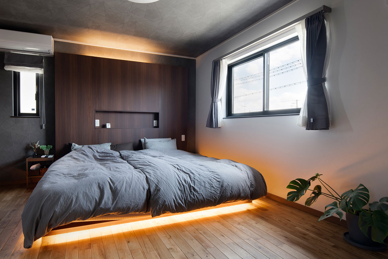 リンクワークス 【郡山市｜2150万円/延床36坪】ガルバ外壁×木目がスタイリッシュな家。キッチンや主寝室は間接照明でムーディーにの建築実例画像6