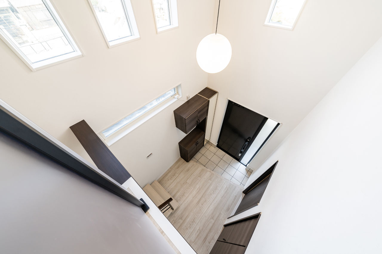 フロックス 【大阪/1000万円台で叶えた！/変形地/土地探し】南からたっぷりと自然光が入る開放感いっぱいの家の建築実例画像4