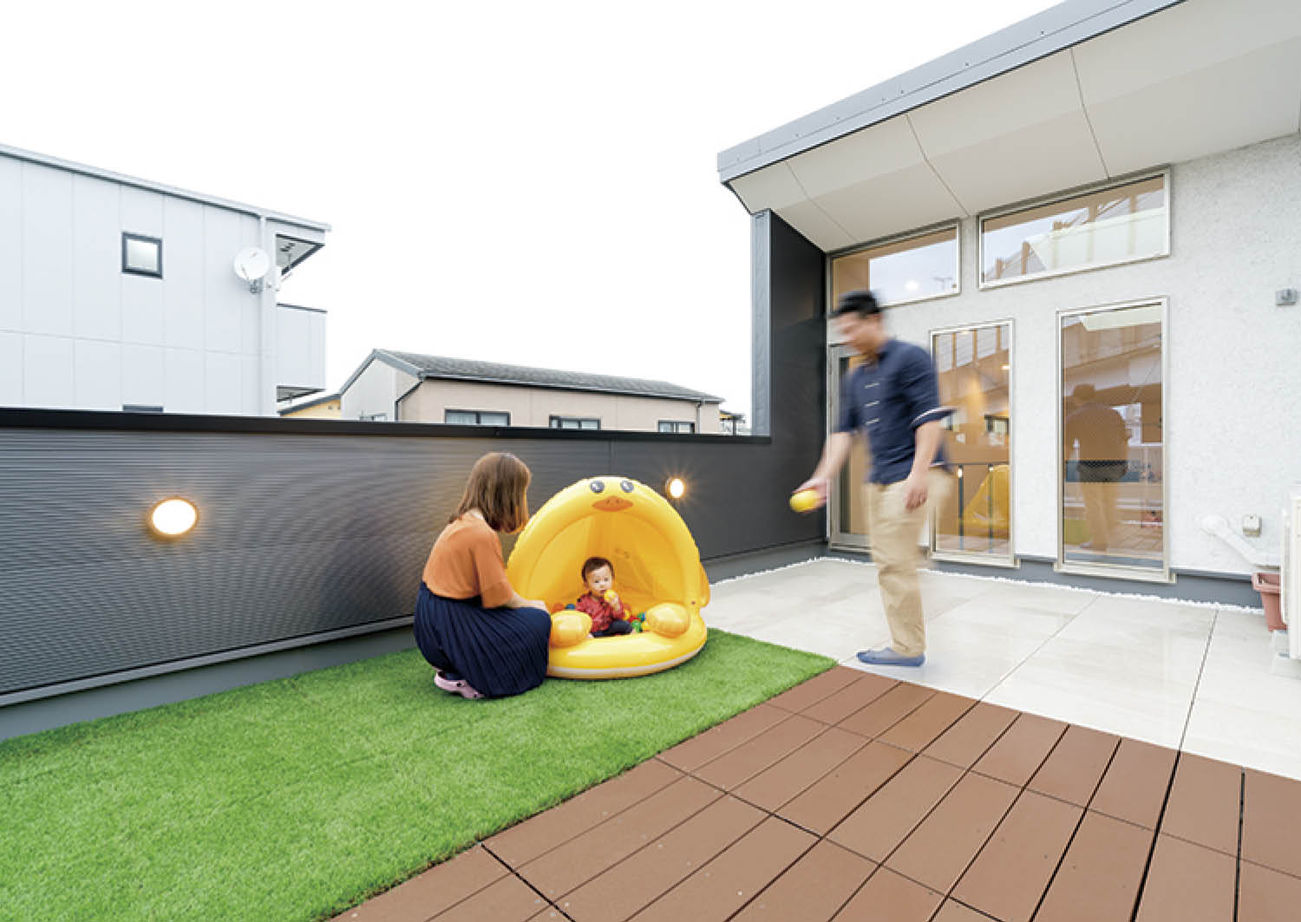 桝田工務店 【大阪市内|2階建て|狭小|屋上リビング】間口3.6ｍ、奥行き20ｍの細長い敷地に建てたおしゃれ外観なお家。の建築実例画像3