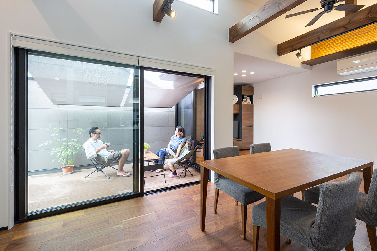 桝田工務店 【大阪市阿倍野区│2階LDK│3000万円台｜間取り図有】住宅密集地とは思えない大空間　青空リビングのある家の建築実例画像3