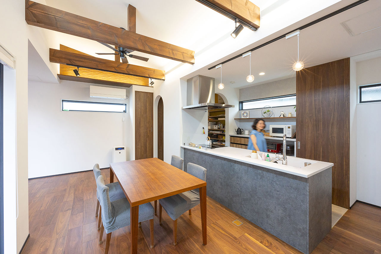 桝田工務店 【大阪市阿倍野区│2階LDK│3000万円台｜間取り図有】住宅密集地とは思えない大空間　青空リビングのある家の建築実例画像4