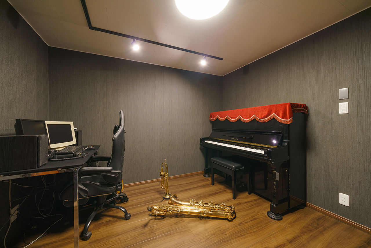 桝田工務店 【大阪市阿倍野区│3階建て│変形地】住宅密集地でも思いっきりトランペットを吹ける「防音室」のある家の建築実例画像2