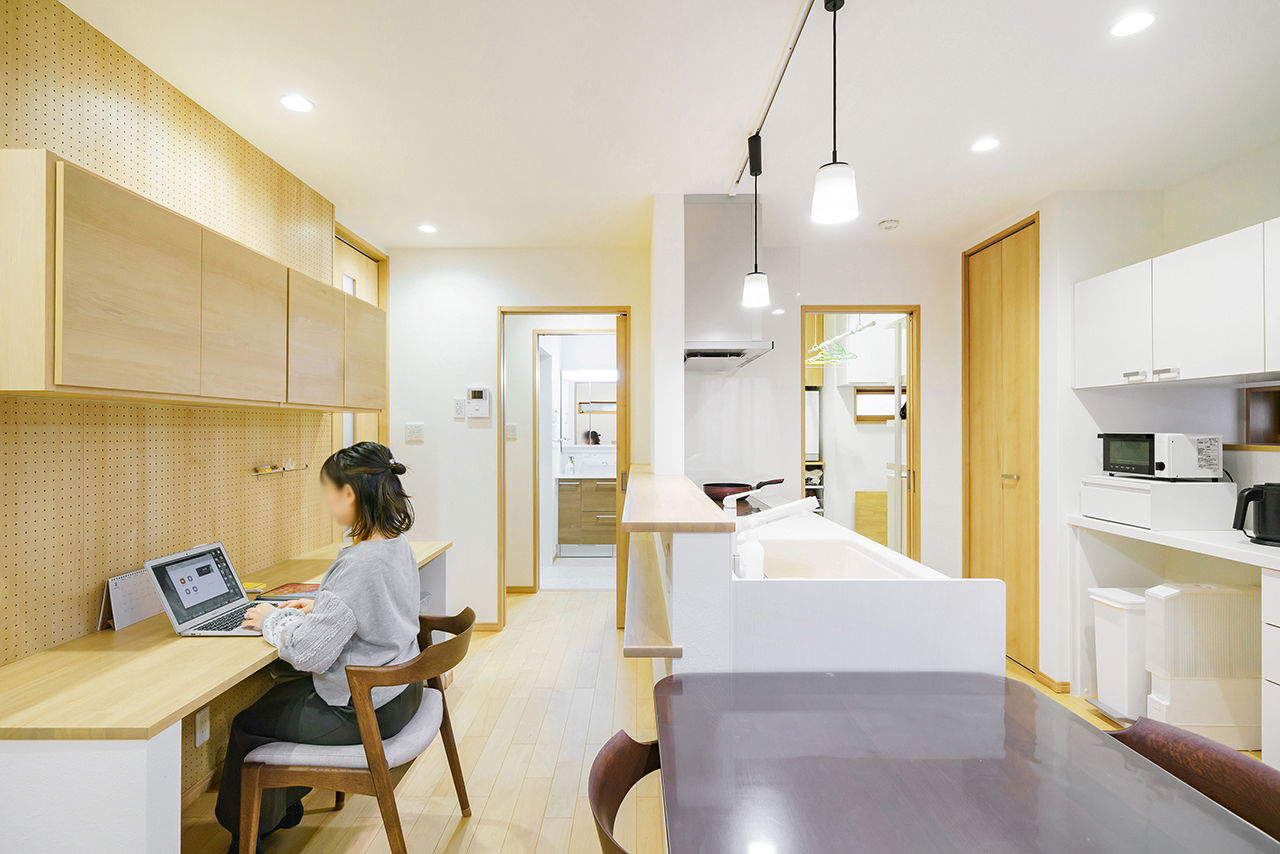 桝田工務店 【大阪市阿倍野区│3階建て│変形地】住宅密集地でも思いっきりトランペットを吹ける「防音室」のある家の建築実例画像3