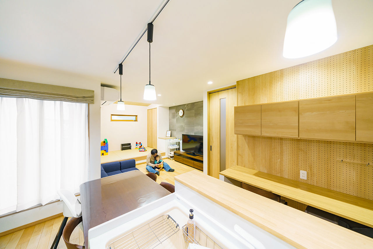 桝田工務店 【大阪市阿倍野区│3階建て│変形地】住宅密集地でも思いっきりトランペットを吹ける「防音室」のある家の建築実例画像5