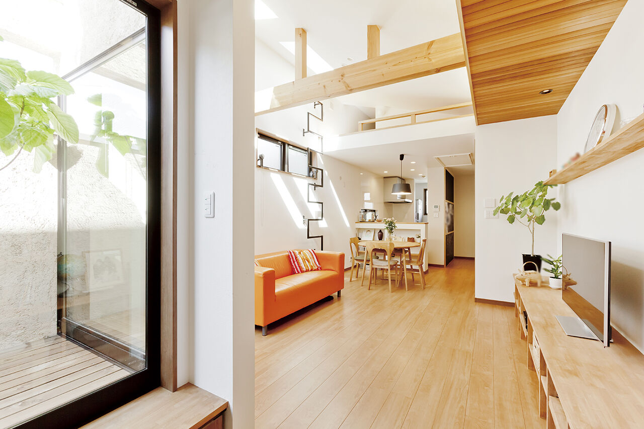 桝田工務店 【大阪市内|2000万円台|2階建て|狭小地25.6坪|間取り図有】プライベートバルコニー＆バスコートのあるお家の建築実例画像4