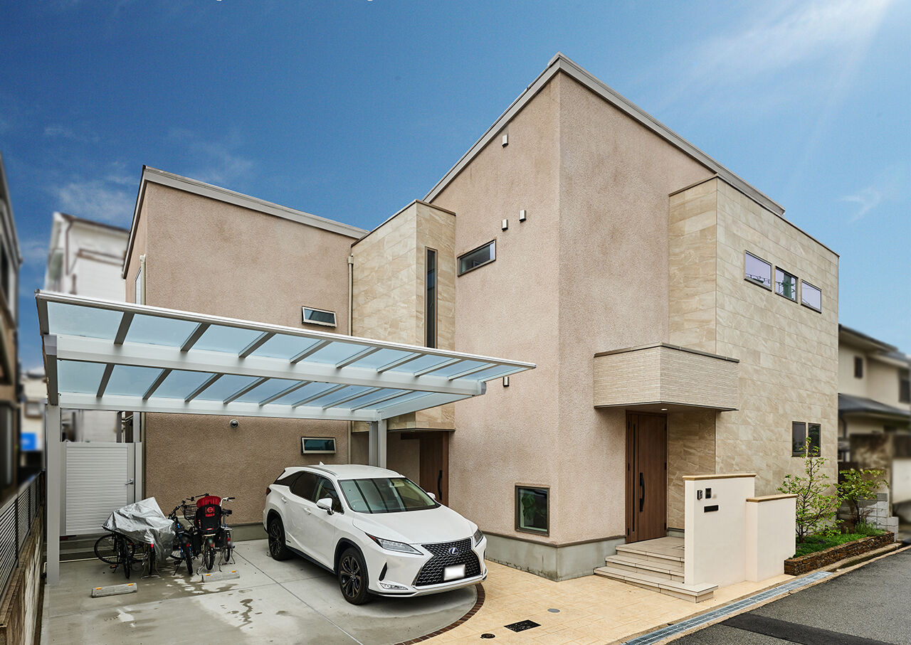 桝田工務店 【60坪台|2階建て|2世帯住宅】広々空間とスムーズな動線を実現した間取り、家族の想いに応えるオシャレな家の建築実例画像1