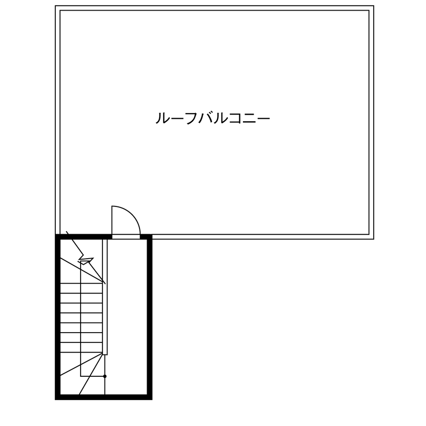 桝田工務店 【大阪市内|3000万円台|3階建て|狭小地20.3坪|間取り図有】広々LDK＆屋上の贅沢空間が魅力のガレージハウスの間取り図（3LDK）屋上
