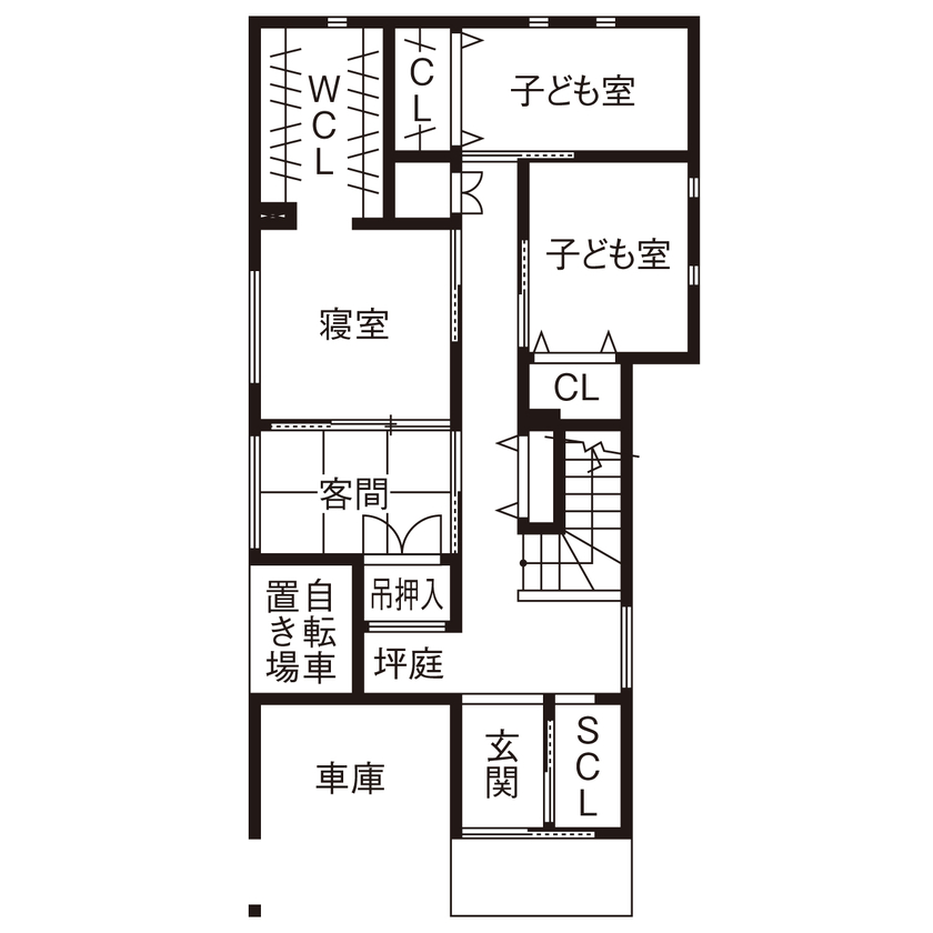 桝田工務店 【大阪市西成区|2000万円台|2階建て|間取り図有】効率的な動線設計で共働き夫婦の家事と子育てをサポートの間取り図（4LDK）1階