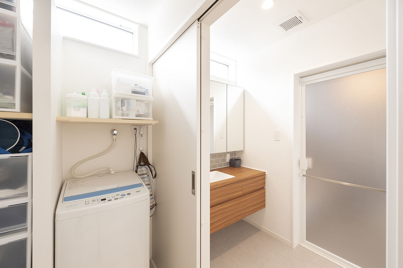 桝田工務店 【大阪市西成区|2000万円台|2階建て|間取り図有】効率的な動線設計で共働き夫婦の家事と子育てをサポートの建築実例画像6