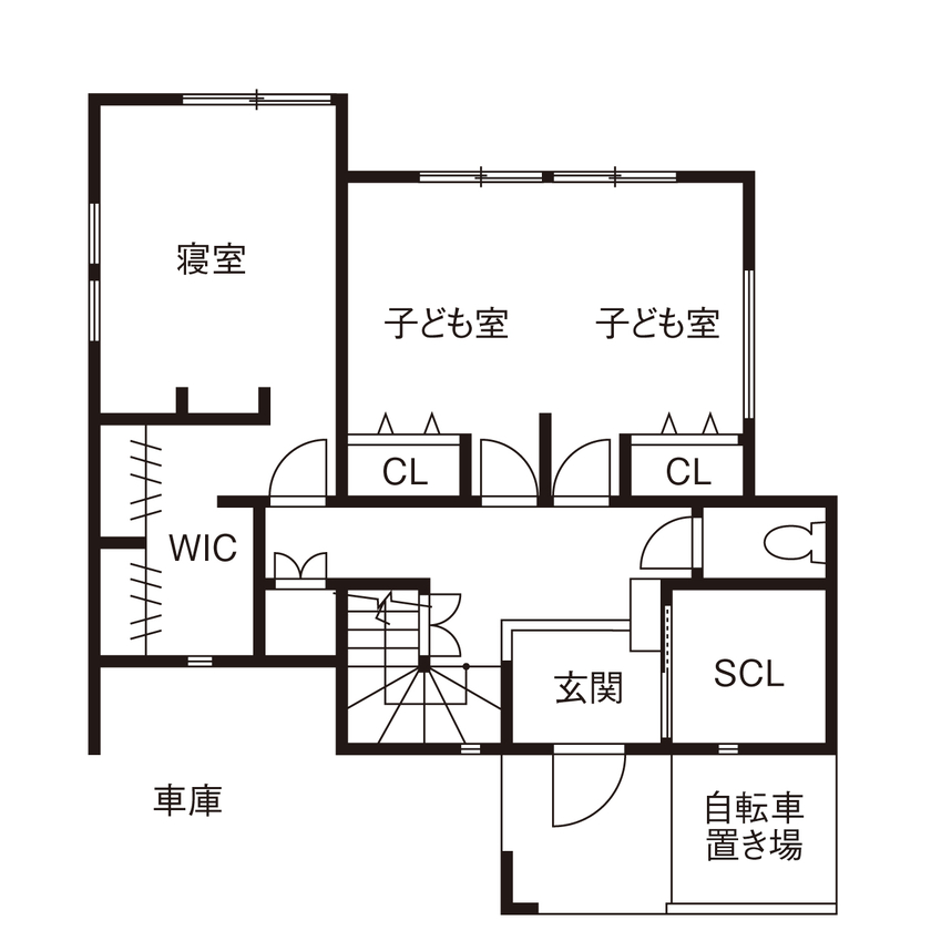 桝田工務店 【大阪市阿倍野区|2000万円台|2階建て|間取り図有】眺望を存分に楽しめる開放感たっぷりの2階LDKが自慢の間取り図（3LDK）1階