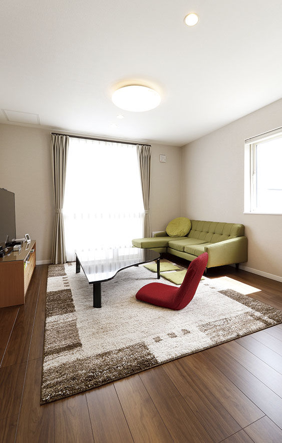 maida koumuten 【ビルトインガレージ/札幌市/3LDK/間取り】暮らす楽しさを満喫できるビルトインガレージのある家の建築実例画像2