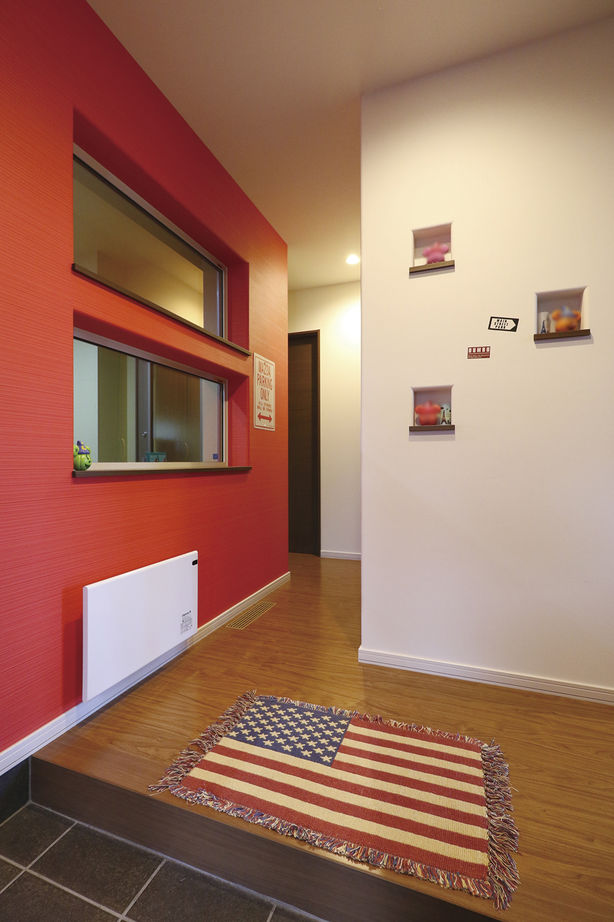 maida koumuten 【ビルトインガレージ/北広島市/3LDK/間取り】ビルトインガレージ×アメリカンビンテージの家の建築実例画像3