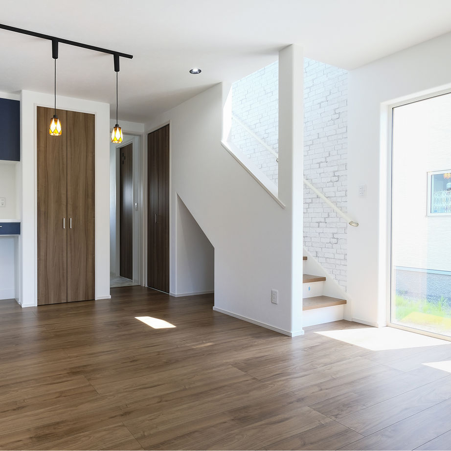 maida koumuten 【3LDK＋書斎/間取り/床暖房/夫婦+子ども2人】ネイビーブルーをアクセントカラーにしたクールな家の建築実例画像3