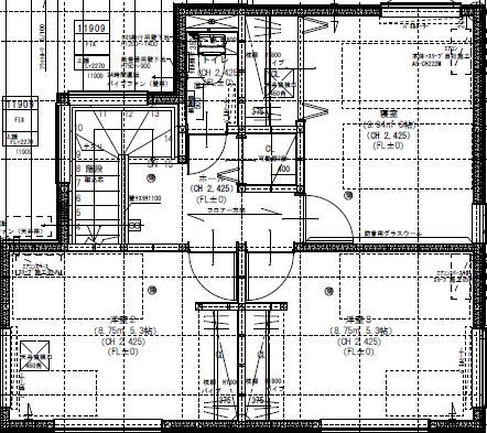 maida koumuten 【札幌市/2000万円台/４LDK間取り】リビングの二本柱が特徴的な白を基調とした温かみのある家の間取り図（4LDK）2階