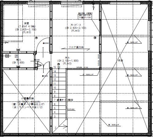 maida koumuten 【札幌市/2000万円台/間取り/吹抜け】吹き抜けで開放的なカフェ風住宅の間取り図（2LDK）2階