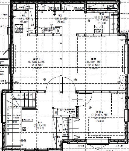 maida koumuten 【札幌市/2000万円台/収納充実/家事ラク/書斎】理想をカタチにした造作家具が映える家の間取り図（4LDK）2階