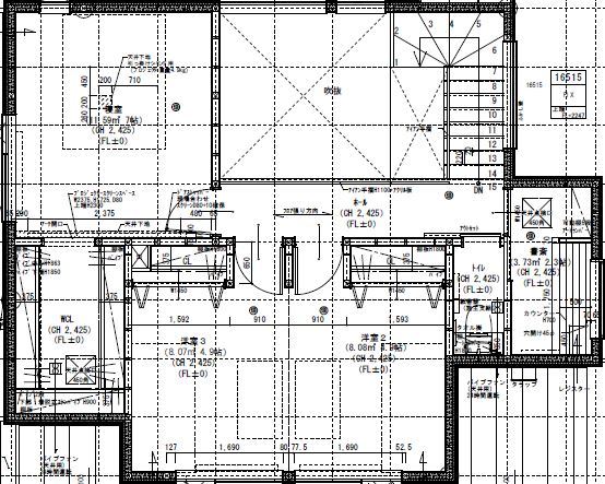 maida koumuten 【札幌市/2000万円台/４LDK間取り/吹抜け/書斎】木のぬくもりを感じる和モダンな住まいの間取り図（4LDK）2階