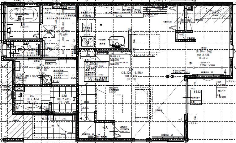 maida koumuten 【小樽市/3000万円台/間取り】大きな吹き抜けとたくさんの窓から陽光が差し込む、ぬくもりのある住まいの間取り図（3LDK）1階