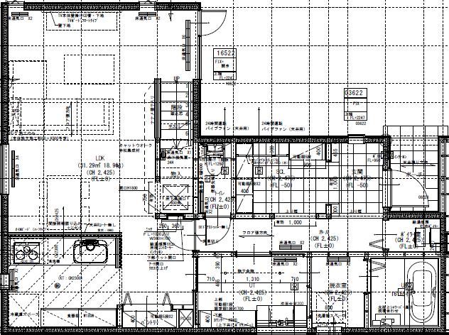 maida koumuten 【札幌市/2000万円台/３LDK間取り/家事動線】遊び心あるキャットウォークがあるお家の間取り図（3LDK）1階
