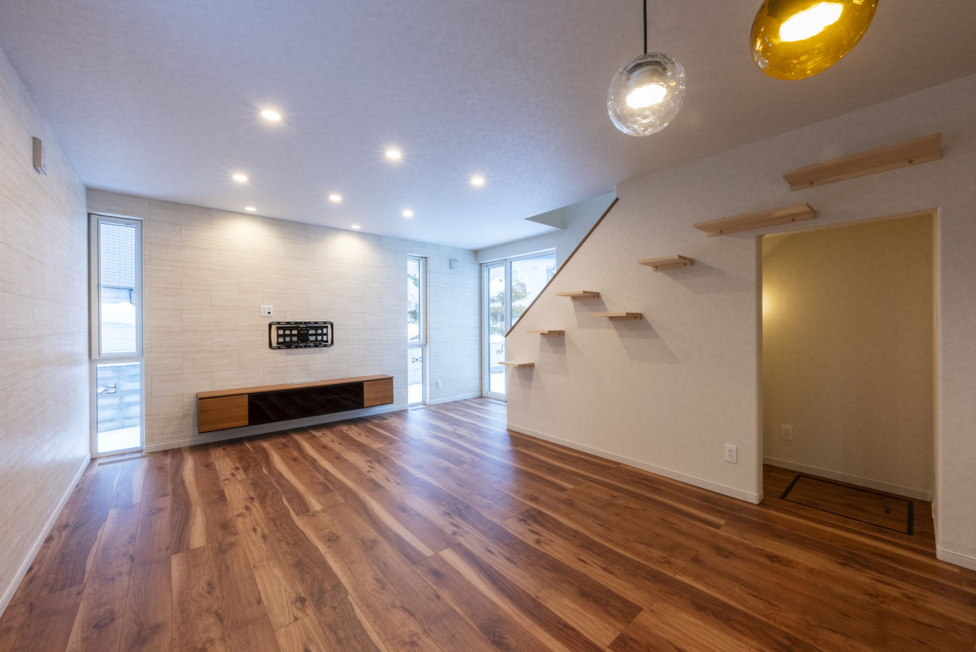 maida koumuten 【札幌市/2000万円台/３LDK間取り/家事動線】遊び心あるキャットウォークがあるお家の建築実例画像6