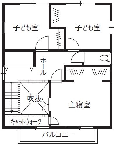 綿半林業 【1800万円/ひのき/108m2/間取り有】おしゃれで住み心地のよい国産ひのきの家が1800万円で実現！の間取り図（4LDK）2階
