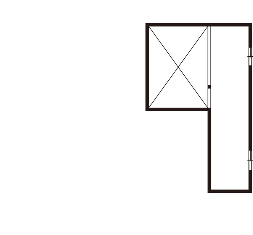 綿半林業 【2200万円/ひのき/120m2】収納力抜群でデッドスペースゼロ! 国産ひのきづくしの平屋の家の間取り図（3LDK）R階