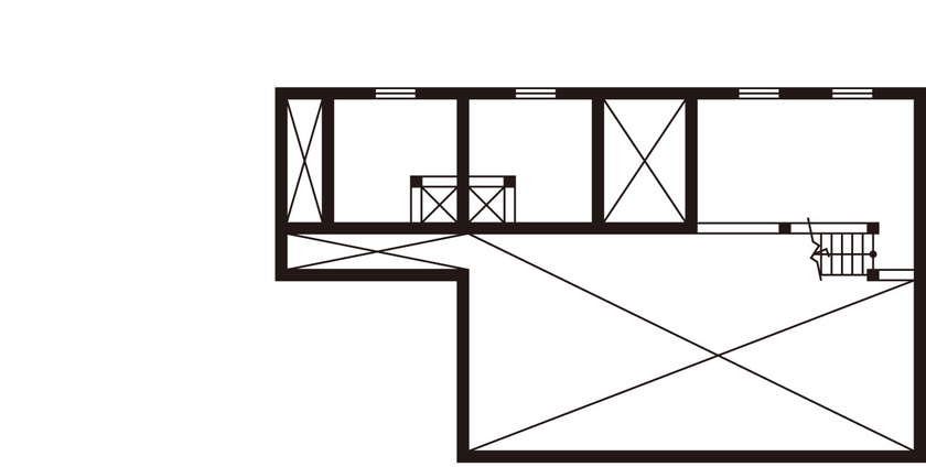綿半林業 【4000万円/ひのき/234m2】レトロモダン&アンティークがテーマのひのきの家の間取り図（3LDK）R階