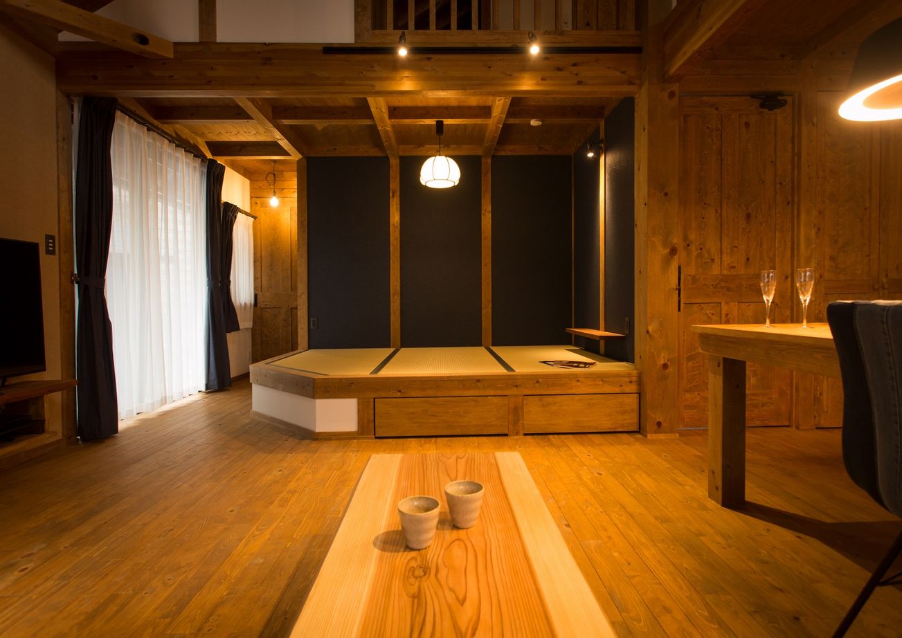 綿半林業 【1887万円/ひのき/図面有り】お家時間が楽しい!ペレットストーブが温かい和モダンの家の建築実例画像7