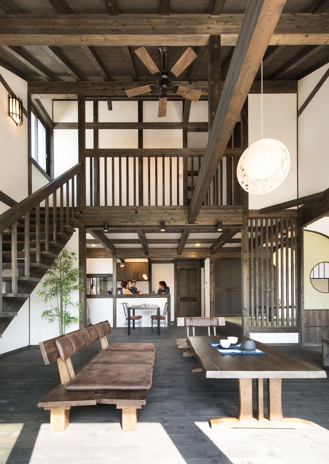 綿半林業 【1000万円台/ひのき/間取り有】和風旅館の風情あふれる隠れ書斎のある古民家風の家の建築実例画像2