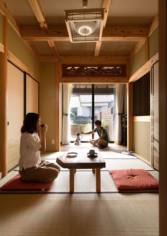 綿半林業 【2225万円/52坪/ペット/和モダン】古民家風テイストで人もペットも快適な木の香りとぬくもりに癒される家の建築実例画像5