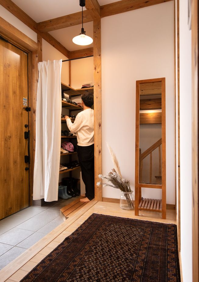 綿半林業 【1800万円台/38坪/ロフト】昭和レトロな家具や小道具がなじむ古民家カフェのような国産ひのきの家の建築実例画像14