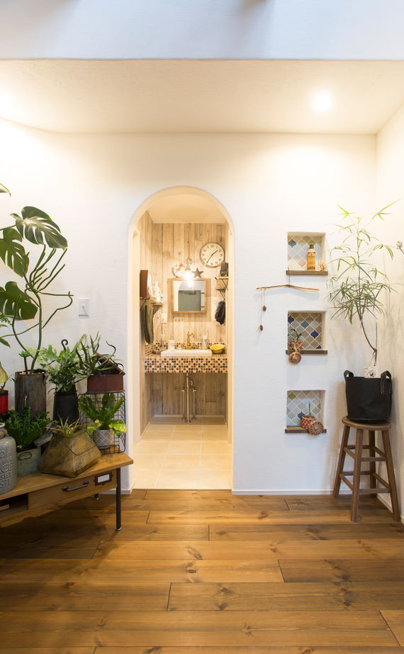 アーキホームライフ ［京都・1000万円台・30坪以下・駐車場有］無垢材、漆喰などをふんだんに使った平屋の実例（間取り有）の建築実例画像7