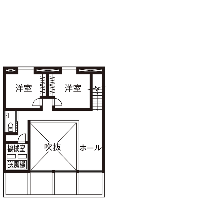 アーキホームライフ 【京都・グッドデザイン賞受賞】お互いに好きな事を大切に想いあえる「夫婦のシェアハウス」（間取り有）の間取り図（4LDK）２階
