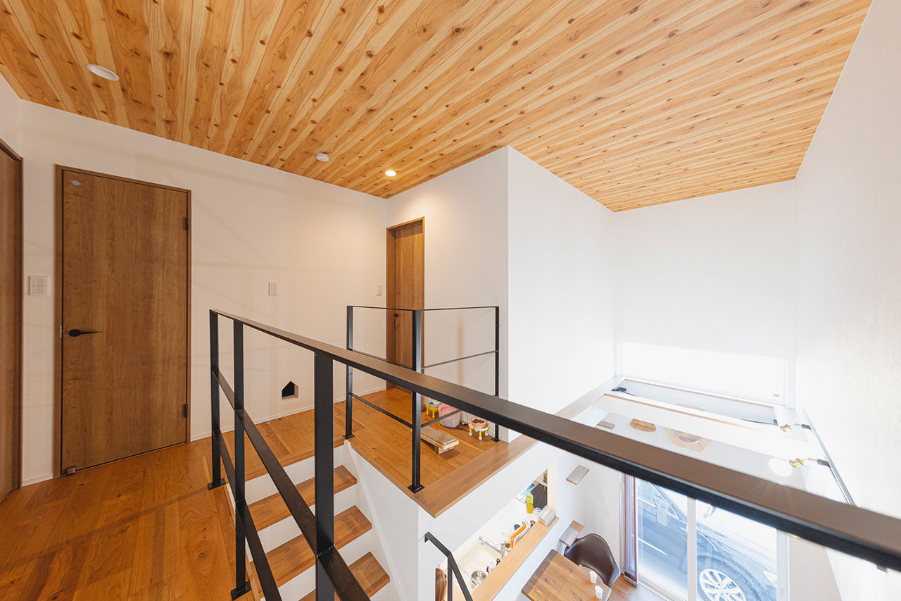 アーキホームライフ 【大阪/1000万円台/吹き抜け】ネコと一緒に快適に暮らす。シンプルな窓なし外観の中に、開放的な家の建築実例画像8