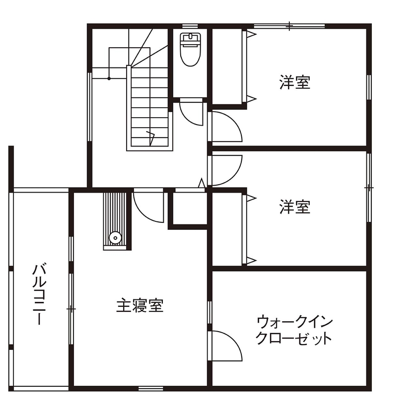 アーキホームライフ 【大阪・2000万円台・駐車場有】金属サイディングが映えるカリフォルニアテイストの住まい（間取り有）の間取り図（4LDK）2階