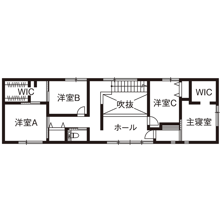 アーキホームライフ 【大阪・1000万円台・駐車場有】高級感のあるシンプルモダンなスタイリッシュハウス（間取り有）の間取り図（4LDK）2階
