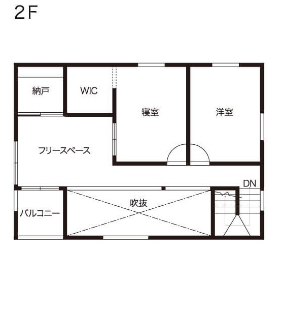 サンプロ 暮らしの手間が豊かさを織りなす住まいの間取り図（3LDK+デッキ）2階