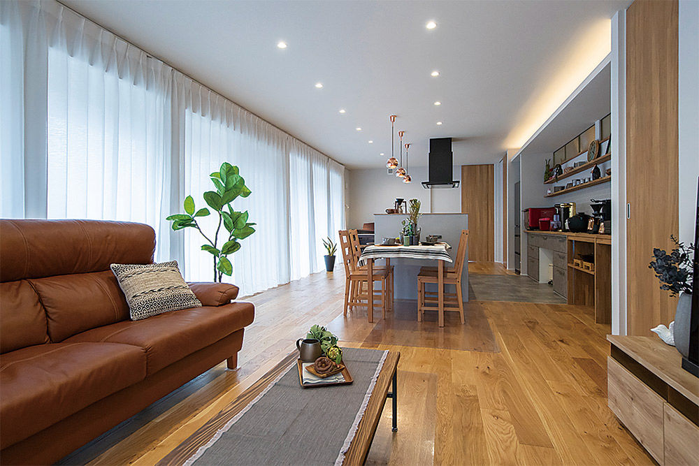 サンプロ 【ファミクロ・家事動線・坪庭・建築士設計】未来を見据えて今を暮らすジャパンディスタイルの平屋の建築実例画像4