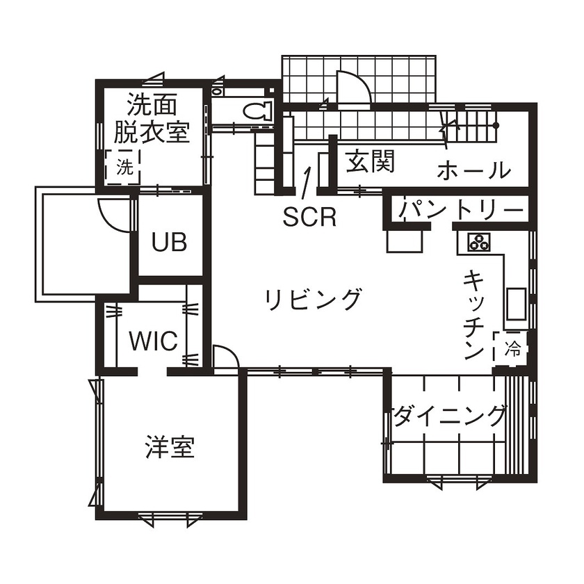 リバーフットホールディング 【3250万円（53.8坪）/間取図有】まるで家の中が運動場のような「子どもが遊べる家」の間取り図（5K以上）1階