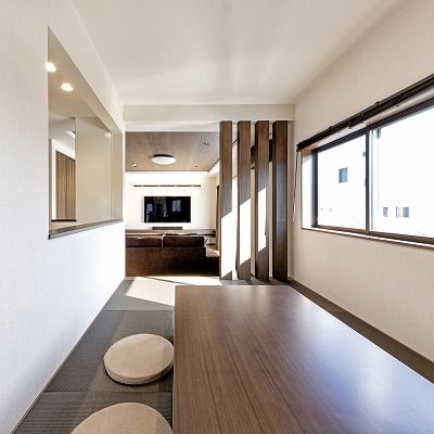 横尾材木店 【2000万円台】愛車を身近に感じるバイクガレージのある平屋。ブラウンで統一したＬＤＫで寛ぎの時間をの建築実例画像9